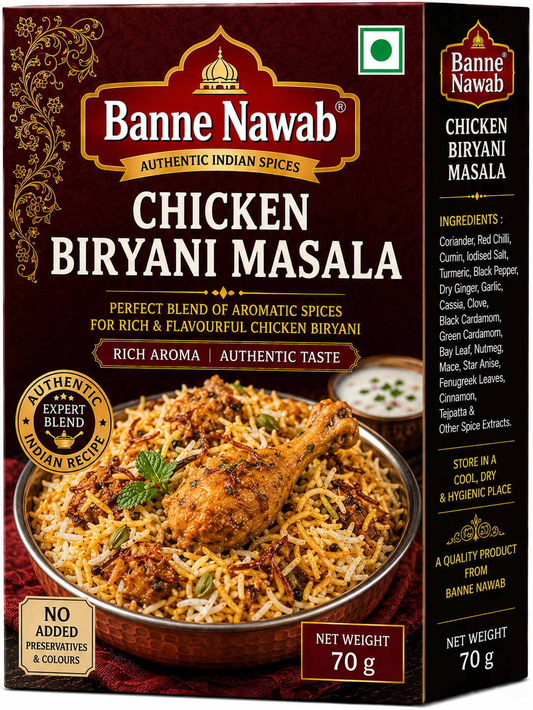 Banne Nawab Chicken Biryani Masala – 70g