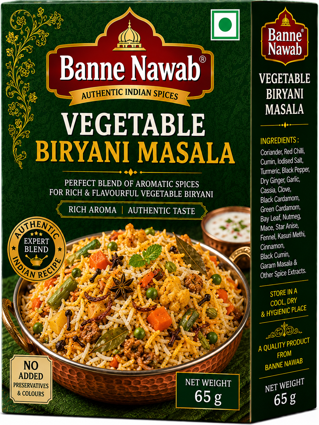 Banne Nawab Vegetable Biryani Masala – 65g