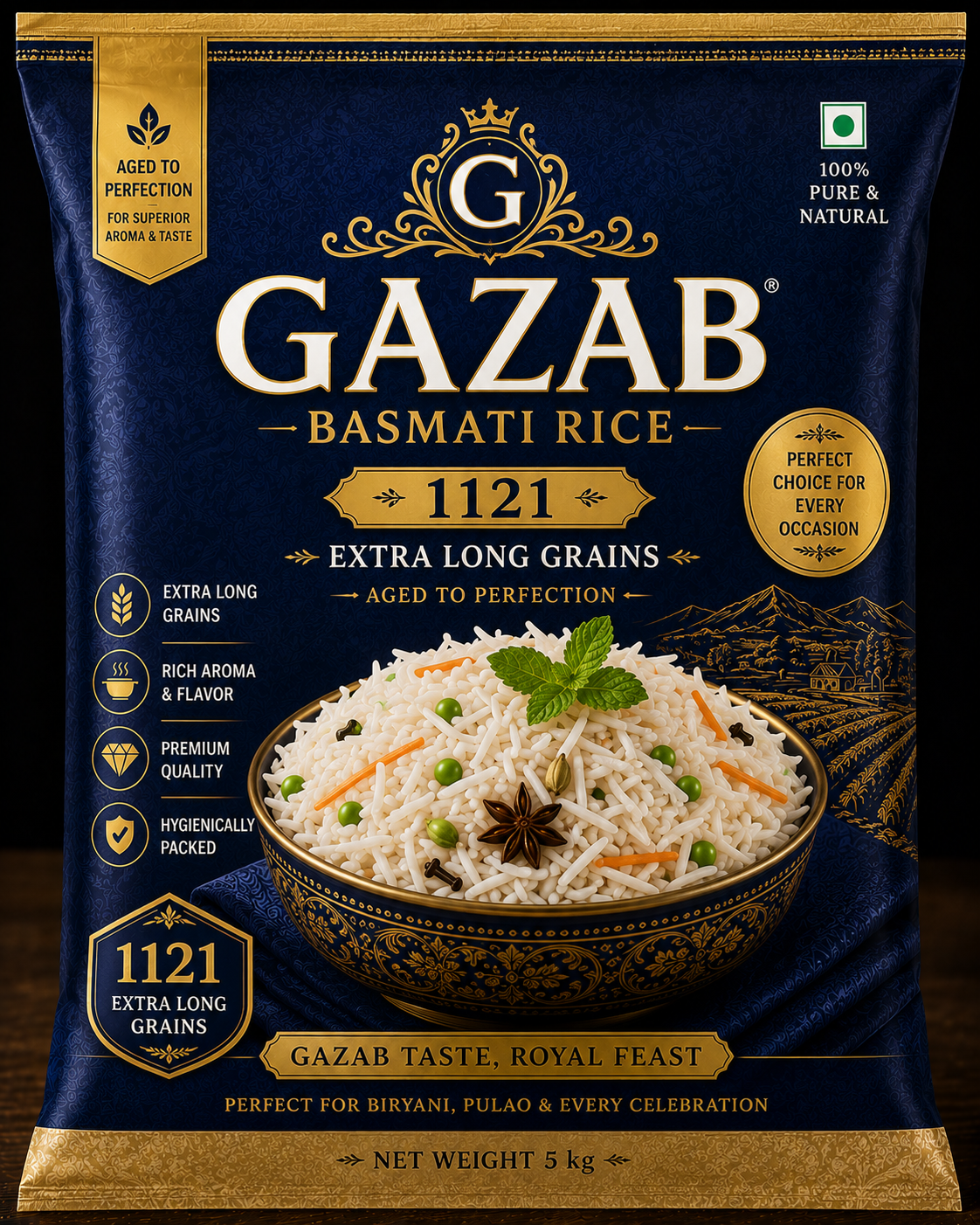 Gazab Basmati Extra Long (1121) Rice