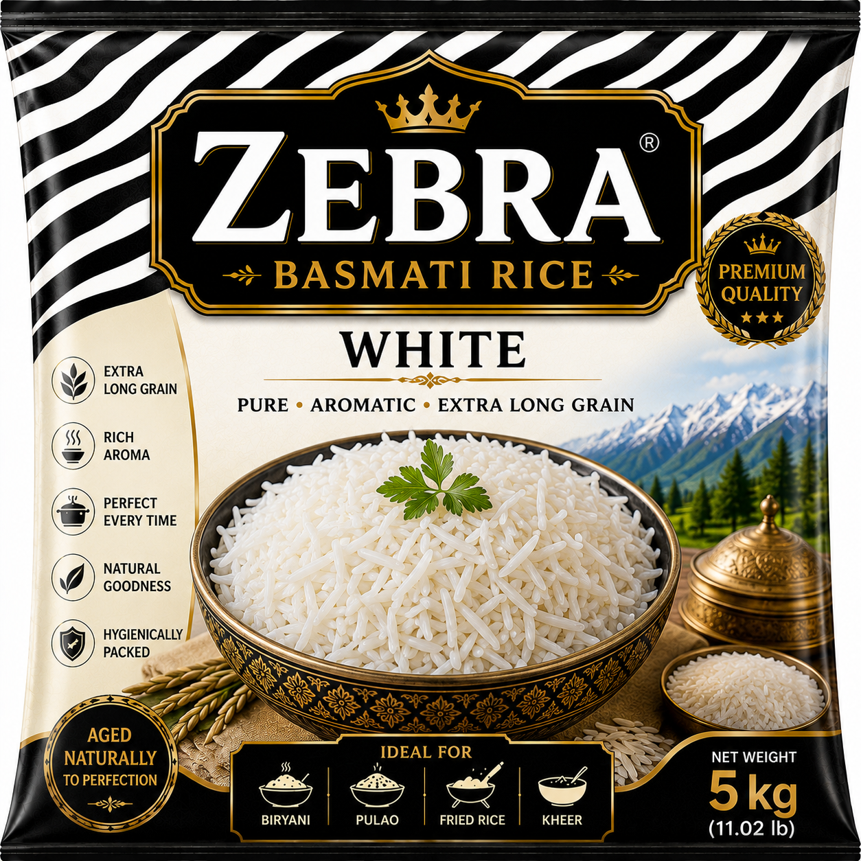 Zebra Basmati White