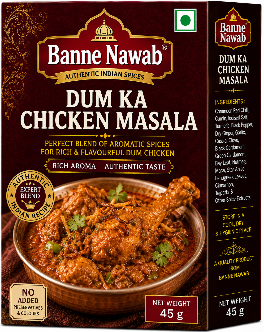 BANNE NAWAB DUM KA CHICKEN MASALA-45G