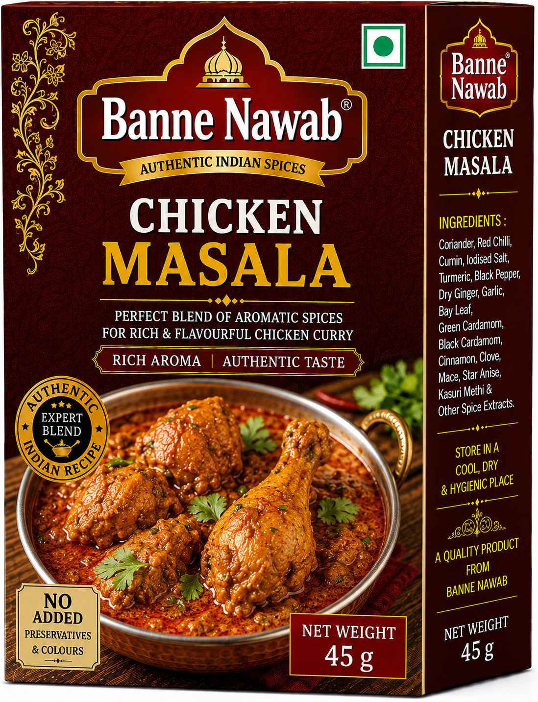Banne Nawab Chicken Masala – 45g