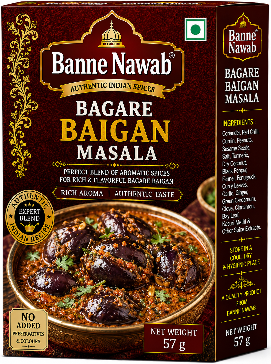 Banne Nawab Bagare Baigan Masala – 57g