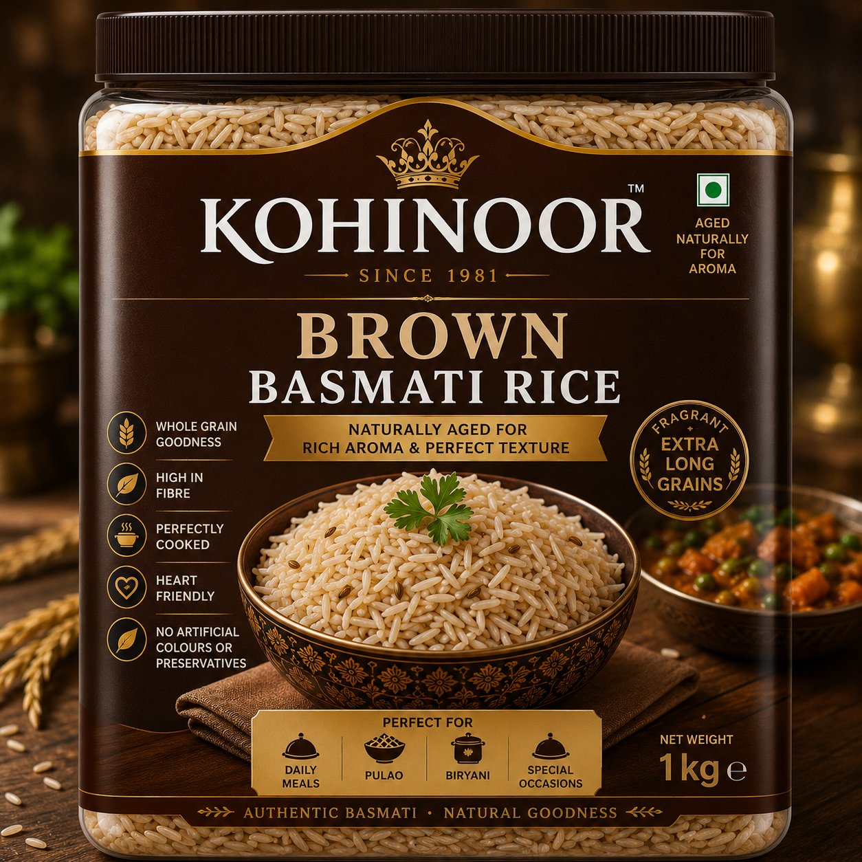 Kohinoor Brown Basmati Jar