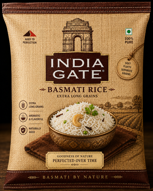 India Gate Basmathi Rice Jute Design