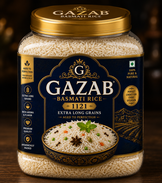 Gazab Basmathi Rice Jar