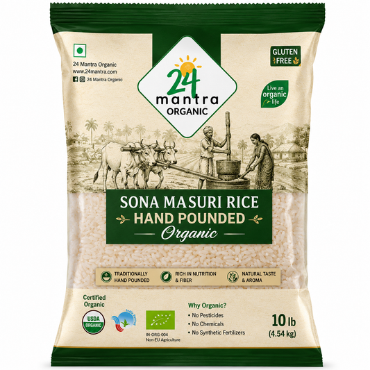 24 Mantra Sona Masuri Rice Hand Pounded Organic