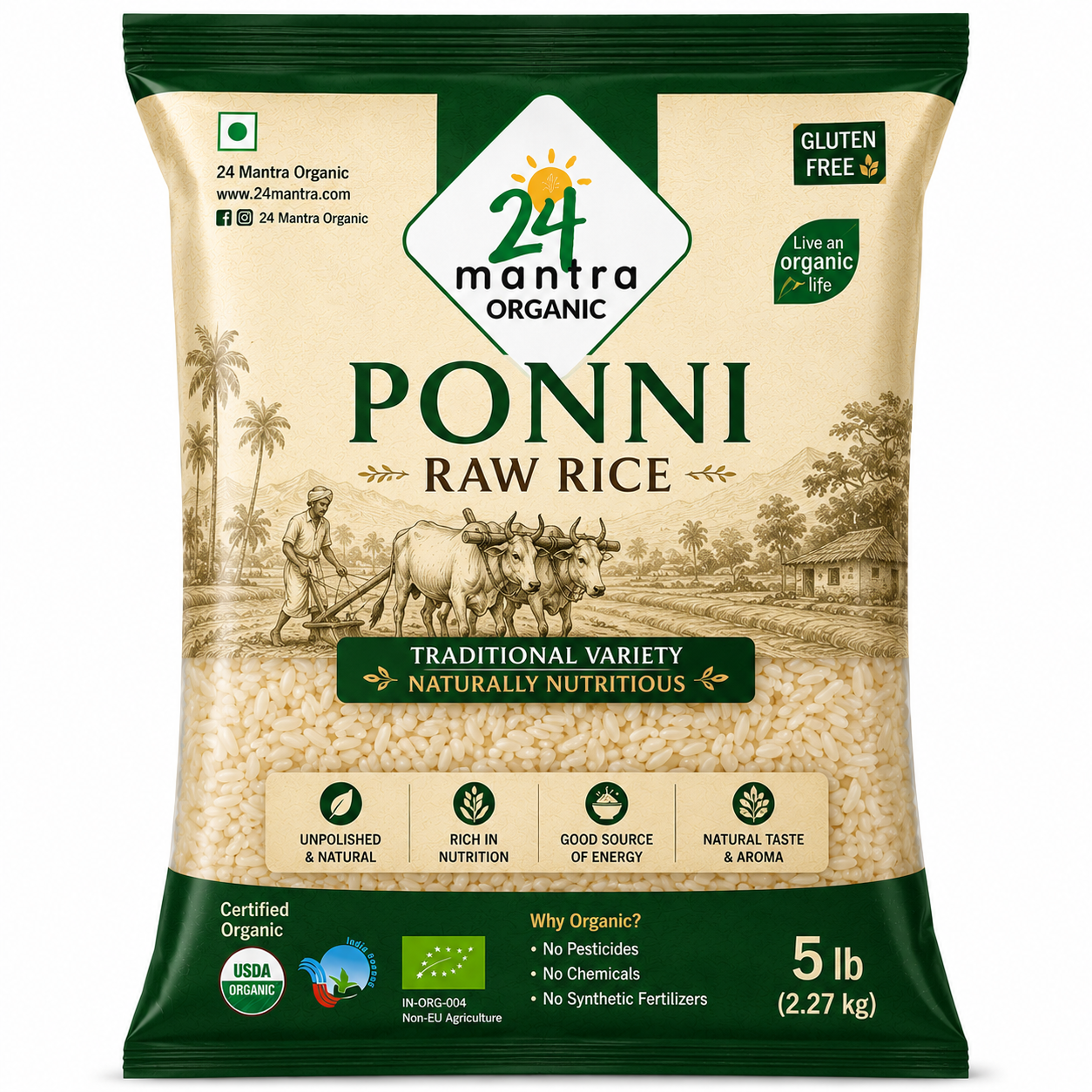 24 Mantra Ponni Raw Rice